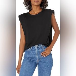 BB Dakota Women's Just Add Boardroom Black Padded Tee T-Shirt Top XS - NWT